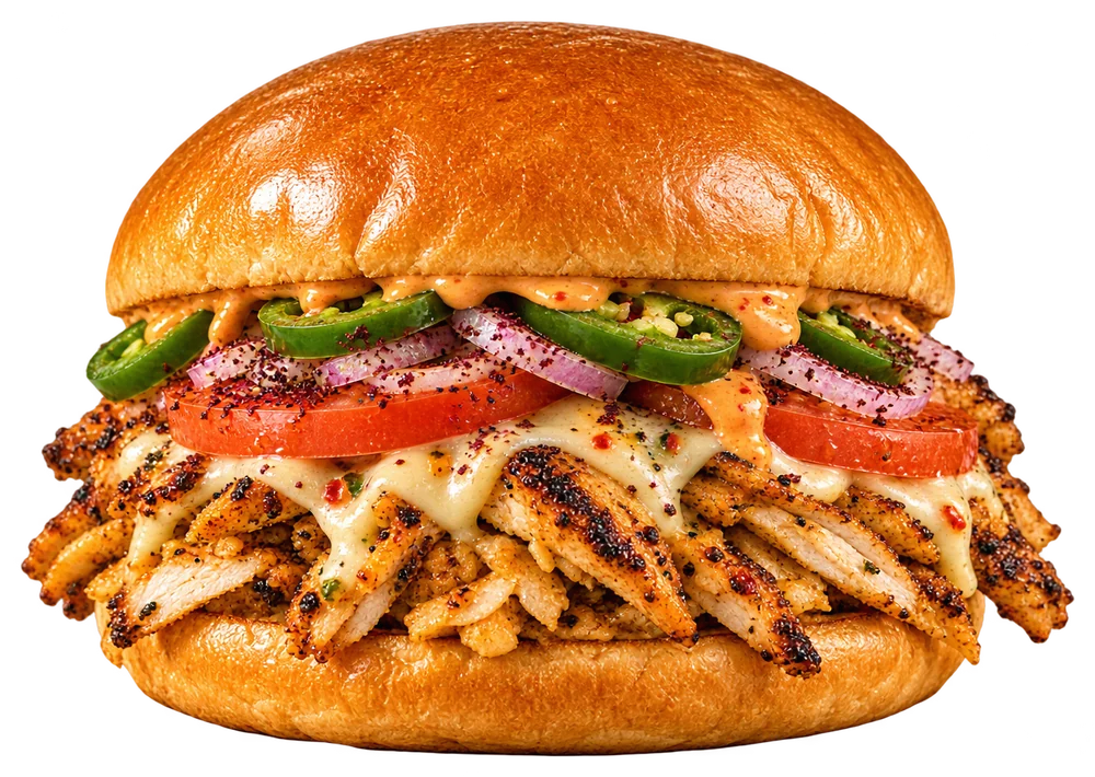 Spicy Chicken Shawarma Burger